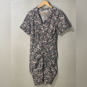 Veronica Beard Bria ruched paisley body con dress - Size 6